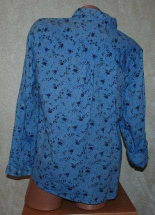 Блуза принтованая бренда f&amp;f / 100% хлопок/регулируемый рукав/3 фото