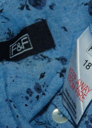 Блуза принтованая бренда f&amp;f / 100% хлопок/регулируемый рукав/5 фото