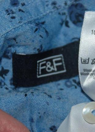 Блуза принтованая бренда f&amp;f / 100% хлопок/регулируемый рукав/8 фото