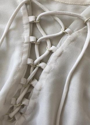 Бохо кэжуал винтаж кружево блуза воланы жеребе рюши банты пышные воротнички topshop размер s4 фото