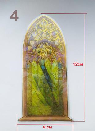 Водостойкие наклейки готические окна. скрапбукинг рукоделия diy голографические...