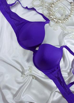 38dd / 85e комфортный базовый пурпурный гладкий бюстгальтер из микрофибры marks &amp; spencer