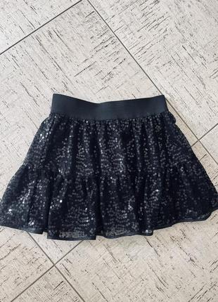 Спідниця пишна паєтки ярусна нарядна карнавальна