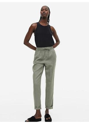 Льняные брюки h&m