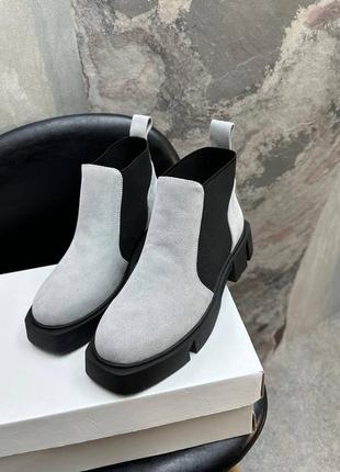 Жіночі короткі черевики із натуральної замші ❤️