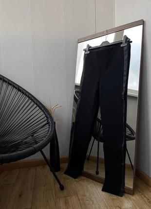 Лосины со вставками кожзама zara