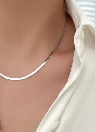 Ланцюжок нержавіюча сталь stainless steel, розмір 45+5 см, ширина 3 мм. медична сталь, код: 45-1509