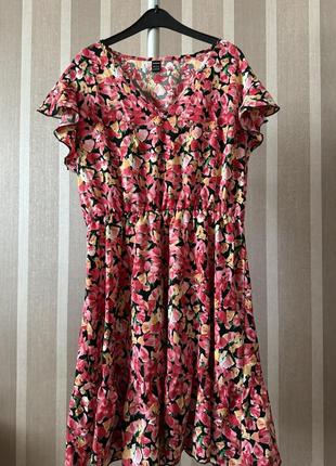 Платье в цветочный принт shein7 фото