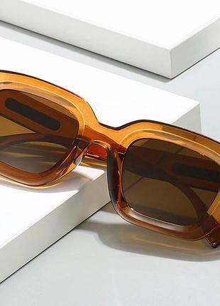 Сонцезахисні коричневі окуляри в стилі ретро маркування uv400 зручні та якісні6 фото