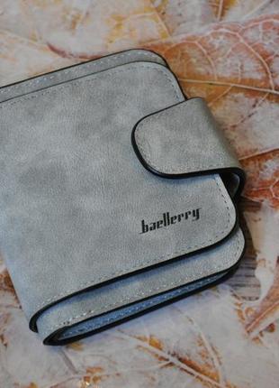 Baellerry forever mini, женский замшевый кошелек голубой