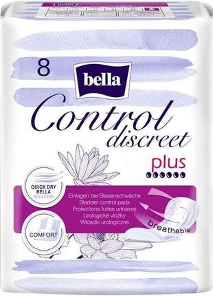 Прокладки урологічні 8шт 6кр control discreet plus тм bella