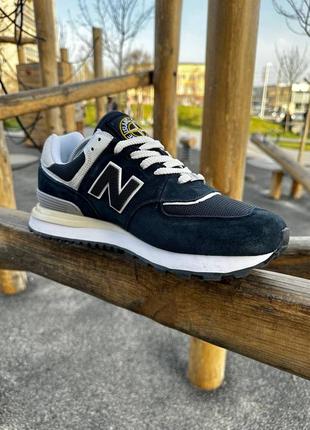 Кроссовки new balance 574 x stone island4 фото