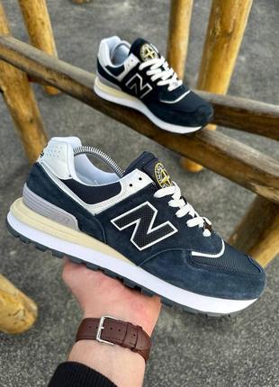 Кроссовки new balance 574 x stone island8 фото