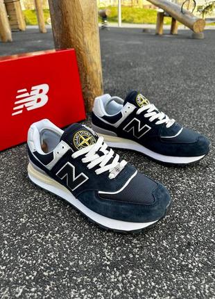 Кроссовки new balance 574 x stone island3 фото