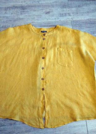 Блуза, рубашка  100% лен freshness большой размер