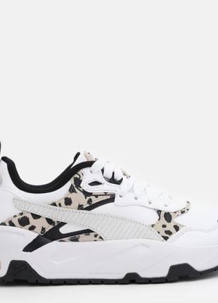 Женские косовки puma, с леопардовым принтом.