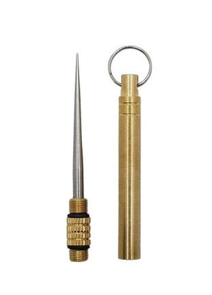 Металлический брелок зубочистка в золотом цвете