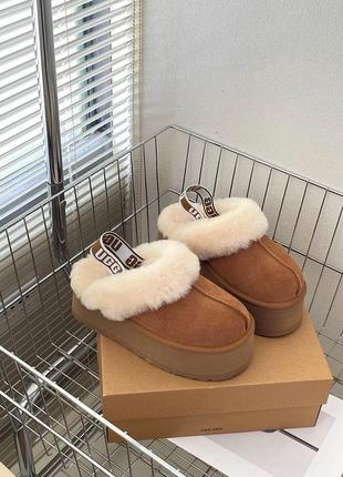 Пушистые угг на высокой платформе ugg