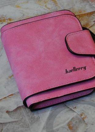 Baellerry forever mini, женский замшевый кошелек малиновый