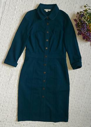 Винтaжное приталенное платье на пуговицах boden размер s