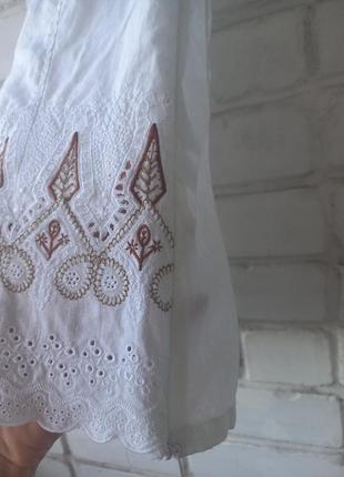 Распродажа!  блузка 100% льон з вишивкою рішельє3 фото