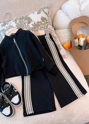 Костюм для дівчинки чорний спортивний2 фото