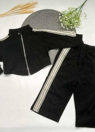 Костюм для дівчинки чорний спортивний6 фото