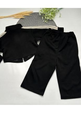 Костюм для дівчинки чорний спортивний9 фото