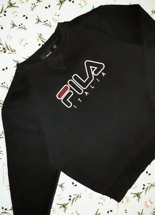 🎁1+1=3 фирменный черный свитер свитшот толстовка fila на мальчика 9 - 10 лет2 фото