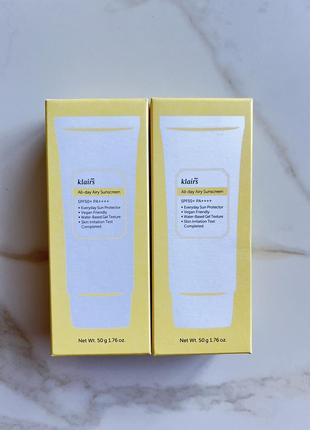 Солнцезащитный крем dear, klairs all-day airy sunscreen spf50+ pa++++ 50 мл