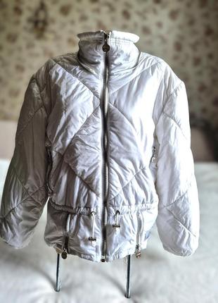 🐻‍❄️🥋 high society made in italy  италия винтажная женская теплая стеганная куртка  фурнитура riri