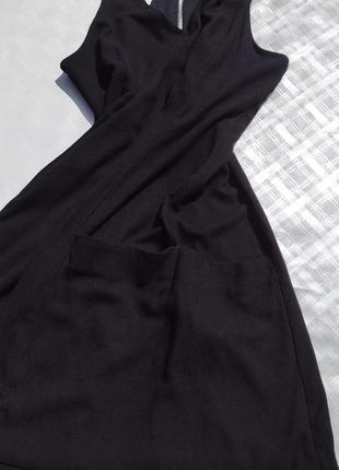 Чорне плаття майка zara з великими кишенями7 фото