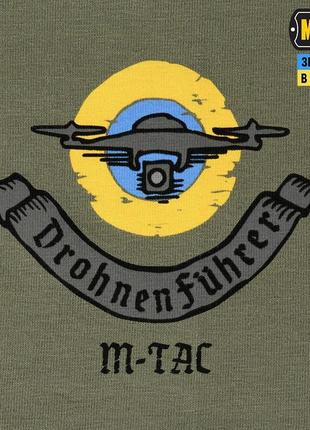 M-tac футболка drohnenführer light olive, тактична футболка з малюнком, військова літня футболка олива10 фото