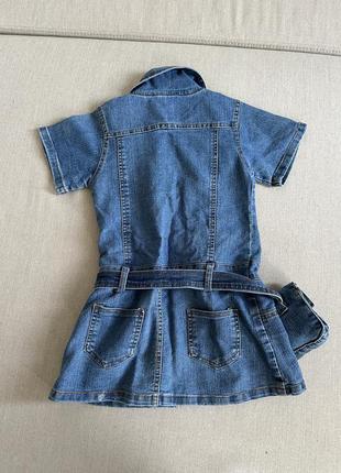 Детское джинсовое платье сарафан джинсовый2 фото