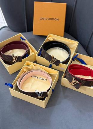 Кожаный ремень в стиле louis vuitton