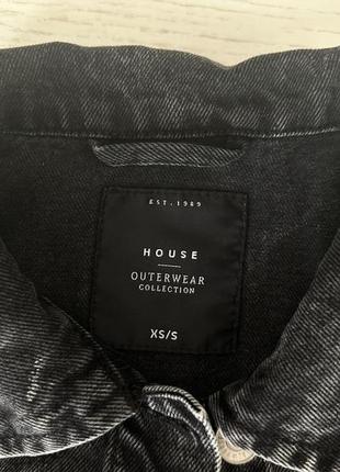 Джинсова куртка чорно-сіра4 фото