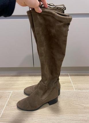 Чоботи замша zara 37р