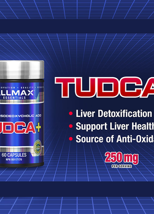 Allmax, tudca+, тауроурзодезоксихолева кислота для підтримки печінки, 250 мг, 60 капсул