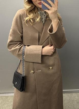 Шерстяне пальто прямого крою zara mango