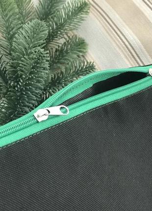 Сумка-чохол для зберігання штучної ялинки заввишки до 2.2 м чорна з зеленими ручками