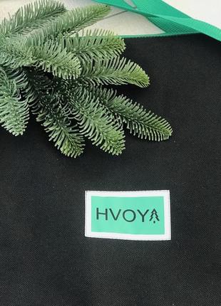 Сумка-чохол для зберігання штучної ялинки заввишки до 2.2 м чорна з зеленими ручками