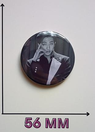 Значок на шпильці 5,6 см намджун rm nam joon bts