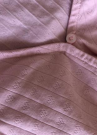 Розовая легкая нежная блуза футболка кроп-топ с сердечками fb sister размер xs3 фото