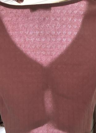 Розовая легкая нежная блуза футболка кроп-топ с сердечками fb sister размер xs5 фото