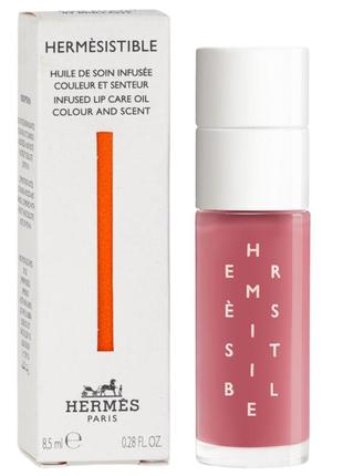 Зволожуюча олія для губ hermes the hermèsistible infused lip oil rose cola 8.5 мл5 фото