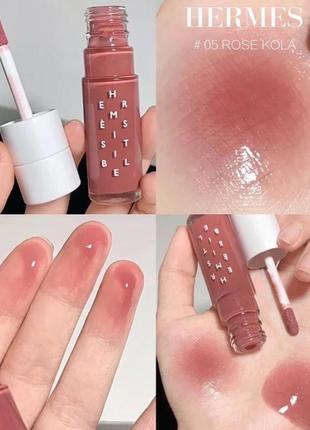 Зволожуюча олія для губ hermes the hermèsistible infused lip oil rose cola 8.5 мл