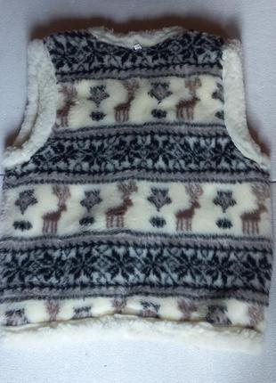 Житяча жилетка з овчини, вишиванка розмір xs, на 10,11,12 років2 фото