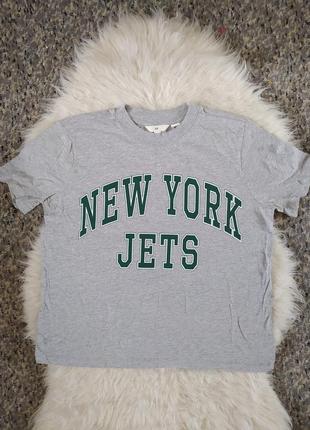 Футболка h&amp;m с принтом newyork jets размер м8 фото