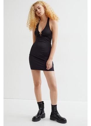 H&m черное платье мини с кольцом готик готичное альтернатива в стиле killstar hell bunny6 фото