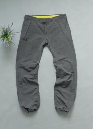 Jack wolfskin мужские трекинговые брюки джек вольфскин с утяжками повседневные аутдур outdoor для похода хл l 52 xl серые ульфскин
